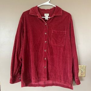 LL Bean women’s corduroy red button down